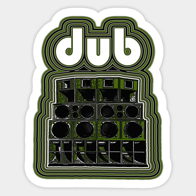 Dub Soundsystem- Green Sticker by AutotelicArt